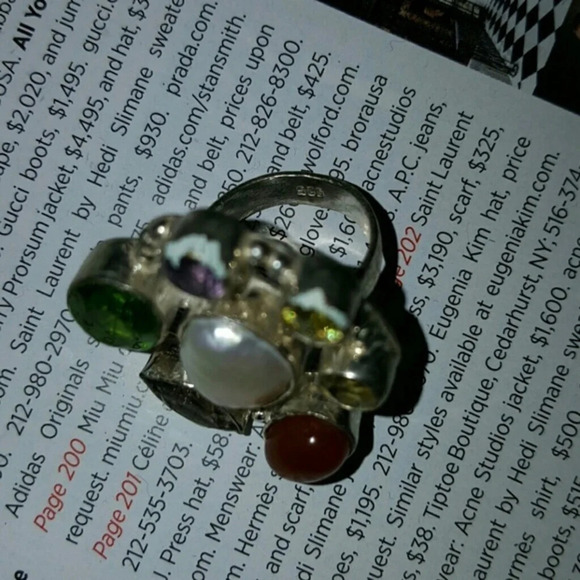 Sterling Gemstone  ring 5‎ - Picture 2 of 6